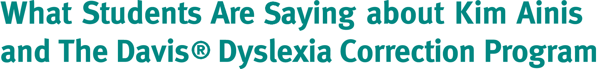 What Students are saying